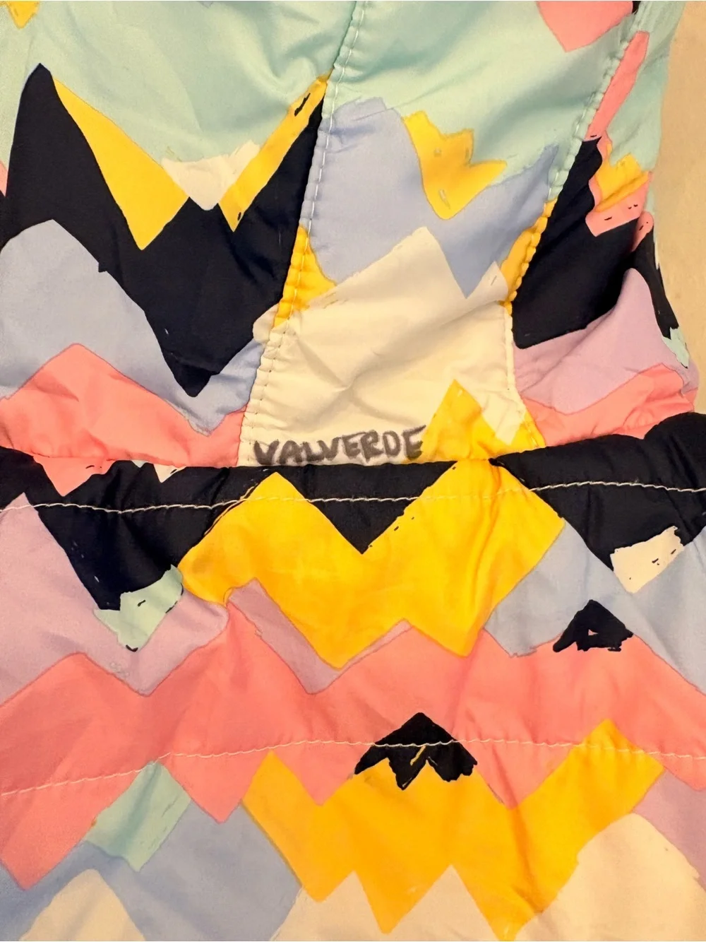 Reversible Chevron Baby Puffer Jacket - Multi